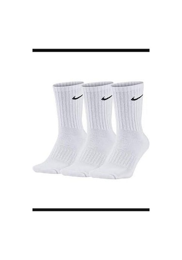 Nike SX7676-100 Unisex Spor Çorap - Beyaz