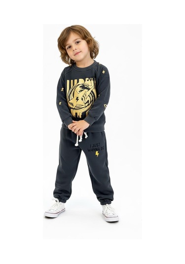 I Just Wanna Be Baskılı 2li Takım Bordo