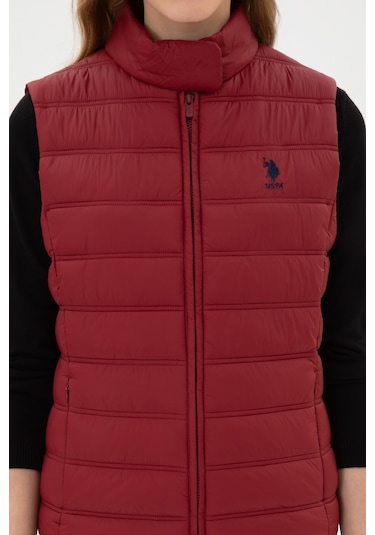 U.s. Polo Assn. Kadın Bordo Yelek Dokuma 50311989-vr014 Bordo