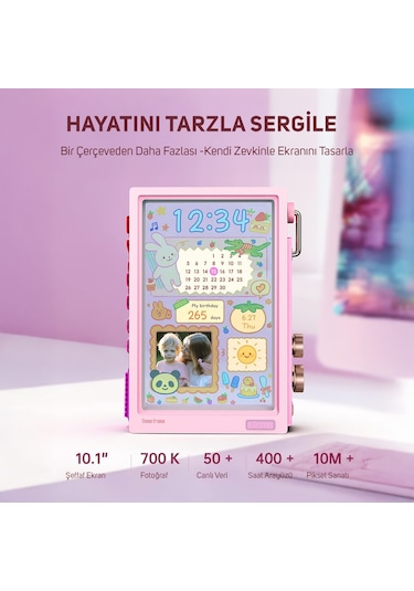 Divoom Lovelock Ses Kayıt Özellikli Bluetooth Hoparlör Ve Times Frame Akıllı Dijital Çerçeve