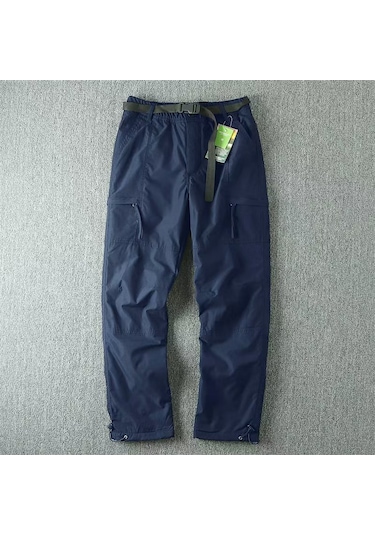 Erkekler İçin Kışlık Polar Astarlı Su Geçirmez Ve Rüzgar Geçirmez Softshell Pantolon Lacivert