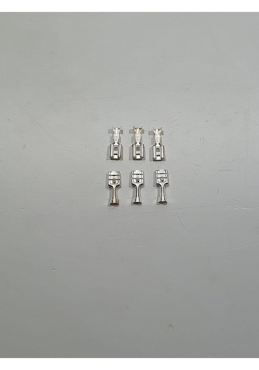 Dişi Fiş-terminal-kablo Ucu 6,3 Mm Tırnaklı Gümüş Kaplama-50 Adet