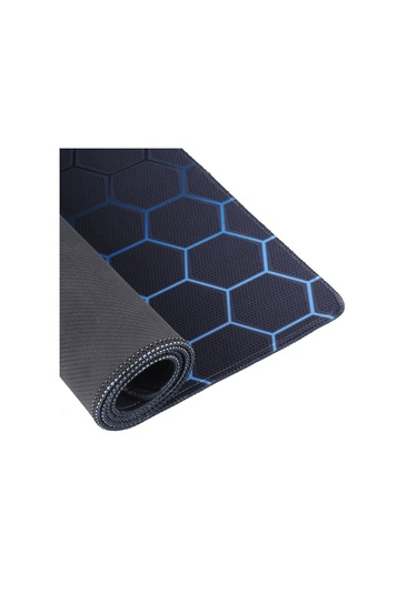 Kaymaz Kauçuk Kumaş Yüzey Oyunu Mouse Mat Klavye Pedi, Boyut: 60 X 30 X 0.2cm Mavi Petek