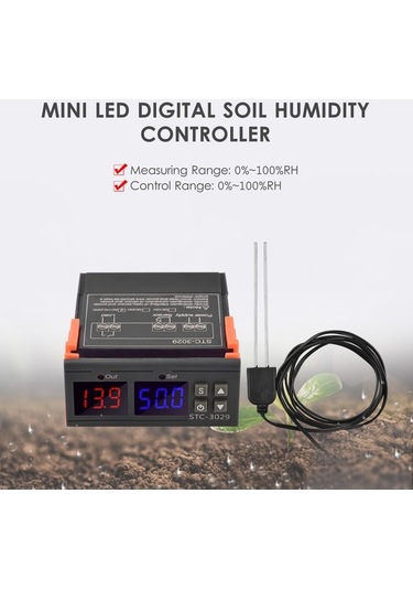 Novahub Nem Kontrol Cihazı: Abs Malzeme, 10a Röle, 0%-100% Rh Ölçüm, 1m Sensör Kablosu