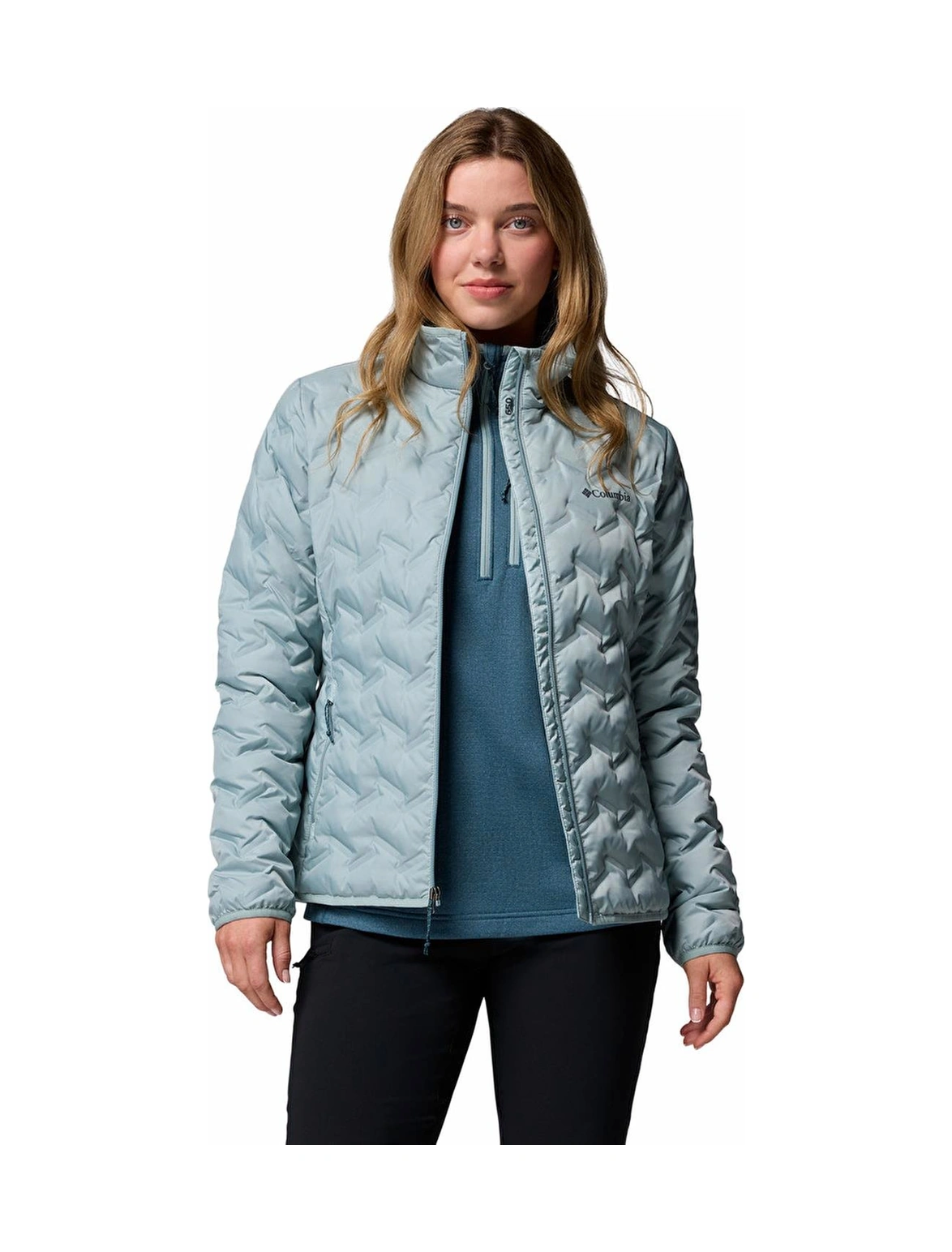 Columbia Wk5173 Delta Ridge Iı Down Jacket Kadın Mont-30853 Mavi