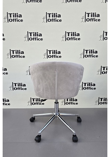Coket Çalışma Koltuğu Krom Konik Ayak Krem