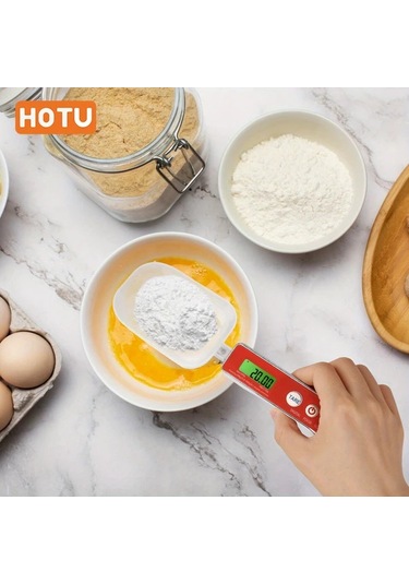 Willowhaven Kırmızı Hotu Dijital Mutfak Terazisi Hassas Ölçüm Tare Fonksiyonu Lcd Ekran 500g Kırmızı