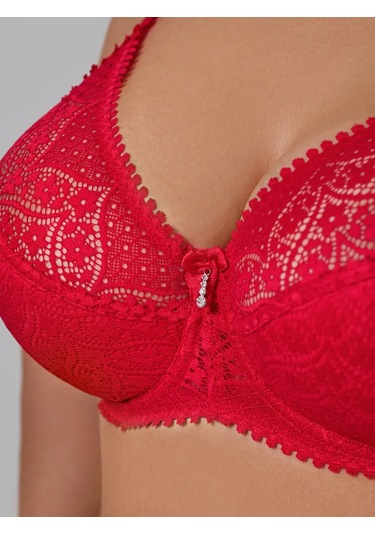 Diorella Fashion Dantel Sütyen Büyük Beden 402356617 Kırmızı