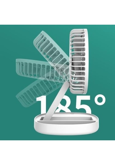 Ventilatör Soğutma Fanı Katlanabilir Mini Kablosuz Ev Ofis Masa Kat Ayakta Elektrikli Fan Üfleyici Şarj Edilebilir Fanlar 5904 Beyaz