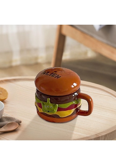 Suntek Hamburger Kahve Kupa 10oz Kapaklı Espresso Kupası Suyu