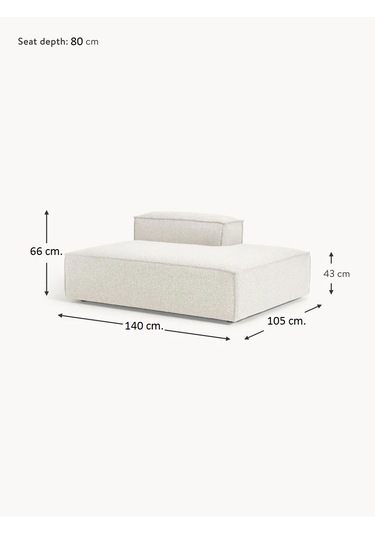 Most Mollis Sağ Pro Köşe Modül 01 Beyaz Lüks Bukle Kumaş Yumuşak