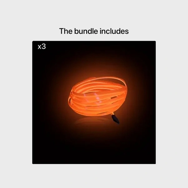 Trendooze Turcoshop11 5m Turuncu El Soğuk Işık Şerit, Araç İçi Dekorasyon