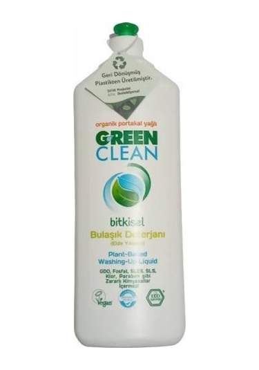 U Green Clean Organik Portakal Yağlı Bitkisel Elde Sıvı Bulaşık Deterjanı 2 x 730 ML