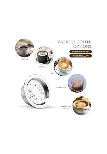 Dancemonkey Paslanmaz Çelik Kahve Kapsülü - Lavazza A Modo Mio Uyumlu Gümüş Gümüş