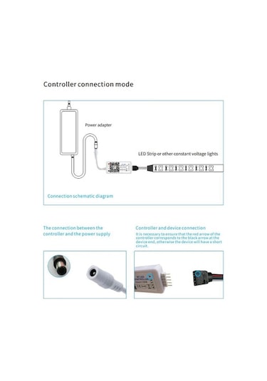 Bluetooth Destekli 12V 24V / Rgbw / Led Şerit Denetleyici.