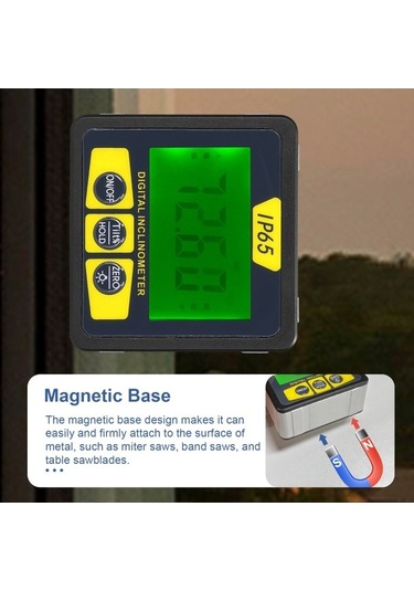 Novahub Su Geçirmez Mini Eğimölçer, Lcd Ekranlı, Arka Aydınlatmalı