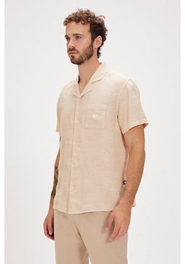 Bad Bear Lyne Erkek Bej Klasik Yaka Gömlek 240130002-BEI Bej