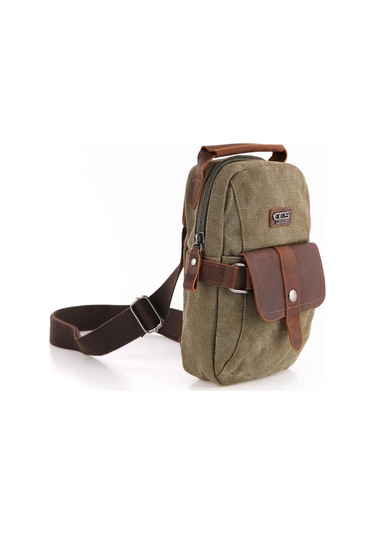 Ççs 51396 Kanvas Omuz Askılı Çapraz Çanta-yeşil Yeşil