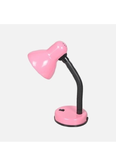 Mobgift Spiralli Retro Öğrenci Çalışma Masa Lambası Pembe