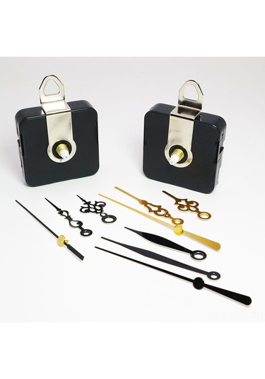 Hfambition Yeni Nesil Ev İçin 2 Adet Kumaş İşi Saat Motoru + 3 Set Metal İğne, Kolay Kullanım, Dayanıklı Kuvars Saat Mekanizması ÇOk Renkli