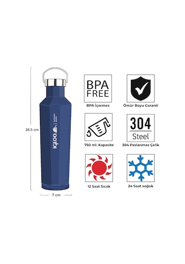 Igloo Pentagon Termos 750ml-lacivert Lacivert