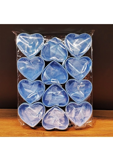 Büro Ev Ofis Banyo Düzeni İçin Kalpli Mavi Tül Kese