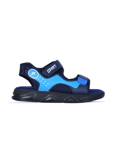 Skuaıter Plv-6150 Cırtlı Yazlık Erkek Çocuk Sandalet Siyah - Gri