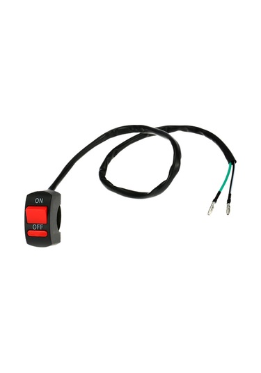 Evrensel Motosiklet Atv Bisiklet Gidon Işık Anahtarı Siyah Siyah
