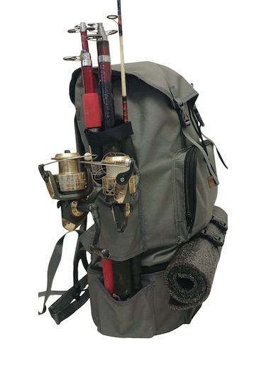 Termal Alt Bölmeli Gri Olta Sabıtlemeli Kamp Ve Balıkçı Çantası Gri