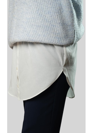 Krem Gömlek Etek İçlik Terikoton Düz 1021 40 Krem