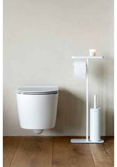 Brabantia Mındset Fresh Whıte Standlı Organizer, Tuvalet Kağıdı Tutucusu Ve Tuvalet Fırçası Beyaz