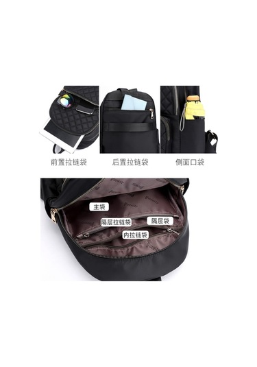 Nakış İpliği Eşkenar Dörtgen Tüm Maç Sırt Çantası Okul Gezisi Siyah