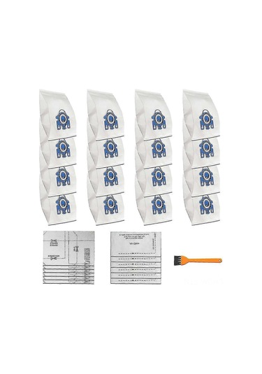 Neevoyu Miele Gn, Classic C1, C1 İçin 16 Adet 3d Yüksek Verim Toz Torbası - 99% Partikül Tutma, Kolay Kurulum