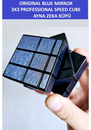 Qy Mırror 3x3 Blue Ayna Küp -zeka Küpü - Profesyonel Speed Cube Blue Mirror - Sabır Küpü -