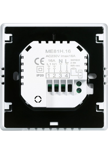 Geeroyoo Ev Okul Ofis Otel İçin 16a Dokunmatik Ekranlı 7 Gün Programlanabilir Elektrikli Isıtıcı Termostati - Turuncu Arka Işık Beyaz Tuş
