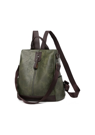 Skycity 2022 Retro Kadın Sırt Çantası, Pu Malzeme, Hırsızlığa Karşı, Yeşil, Seyahat Ve Günlük Kullanım İçin Çok Cepli Moda Çanta Çok Renkli