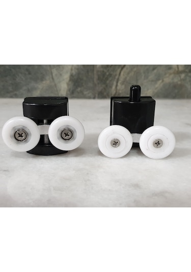 Inventa Siyah Duşakabin Cam Kabin Tekerleği Takım 24 Mm Siyah