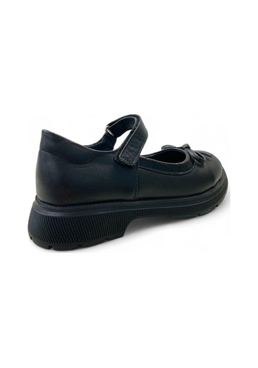 897 Kız Çocuk Deri Okul Babet Siyah