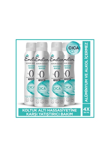 Serum Boost Cıca Hassas Bakım Kadın Sprey Deodorant Alüminyum&alkol İçermez 4x150 Ml