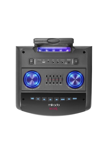 Mikado Md-90bt Bykalite Boomer 80w 2 Adet Uhf Mikrofonlu Usb+tf+aux+ Bluetooth Destekli Siyah Profesyonel Ses Sistemi