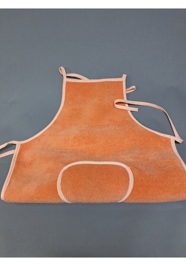 Peluş Mutfak Önlüğü / Su Geçirmez Turuncu Başak Ev Tekstili