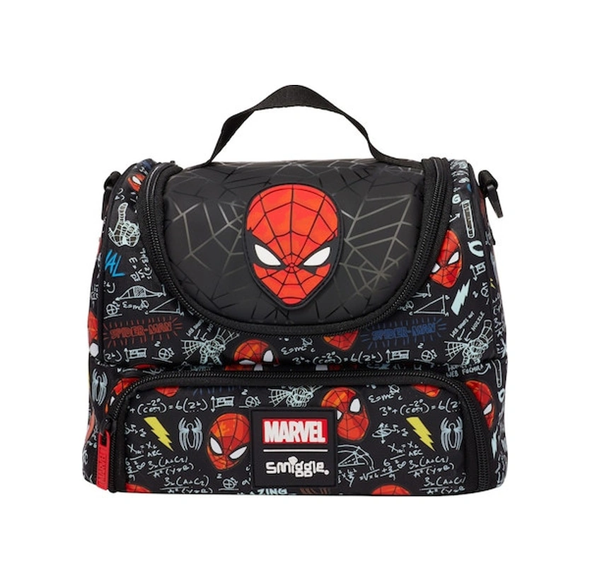 Moveevo Spider-man Maske Desenli Öğrenci Çocuk Çanta: Okul Çanta, Yemek Çantası, Askılı Çanta - Öğrencilere Özel Fonksiyonel Tasarım Siyah