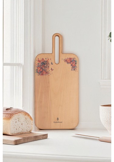 Yekpare Masif Ahşap Sunum Kesme Tahtası Desenli Kayın Medium 11