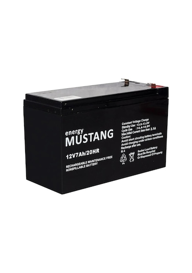 Energy Mustang 12V 7 Ah Bakımsız Kuru Akü 2021 Üretim