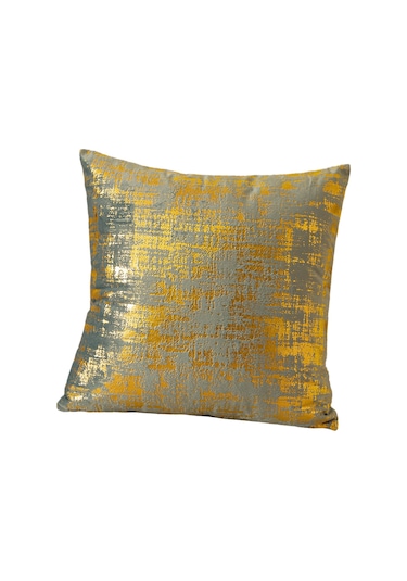 Suntek Yaldızlı Kadife Yastık Kılıfı, 45x45cm Ev Dekoru Altın