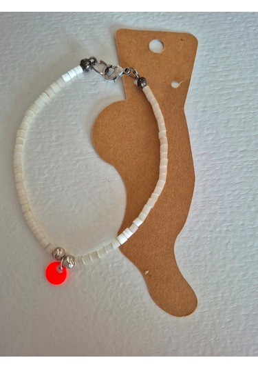 Kırık Beyaz Sedef Taşı Bayan Halhal