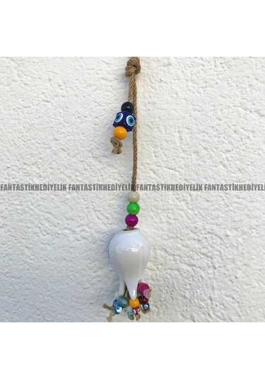 Lale Nazar Boncuk Seramik Bahçe Balkon Duvar Kapı Süs Sarkaç Lale