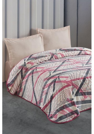 Taç Kristal Tek Kişilik Battaniye Prizma Pembe Pembe