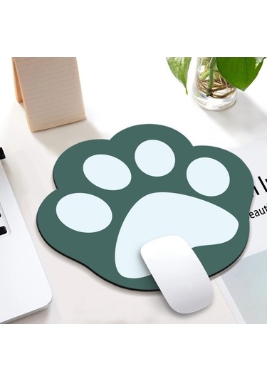 Ebitda 3 Adet Xh12 Kedi Pençesi Karikatür Fırça Mouse Pad, 28x25cm, Mürekkep Yeşili Mürekkep Yeşili