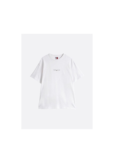 Tommy Hilfiger Tjm Rlx Lınear Logo Tee Ext-6481 Beyaz